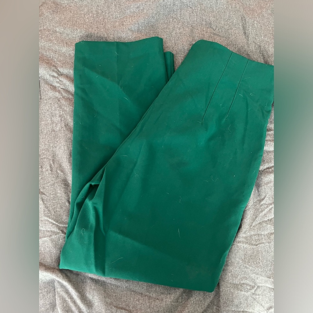 Green ZARA tapered pants